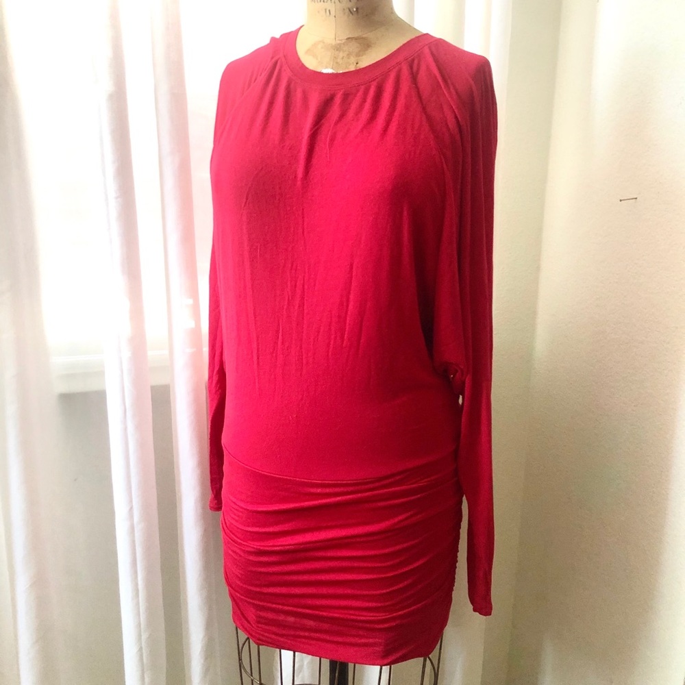 BCBG MaxAzria Dolman (batwing) sleeve, dress.